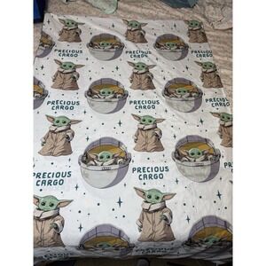 Star Wars‎ Grogu "Precious Cargo" Twin Flat Sheet Baby Yoda Mandalorian Bedding